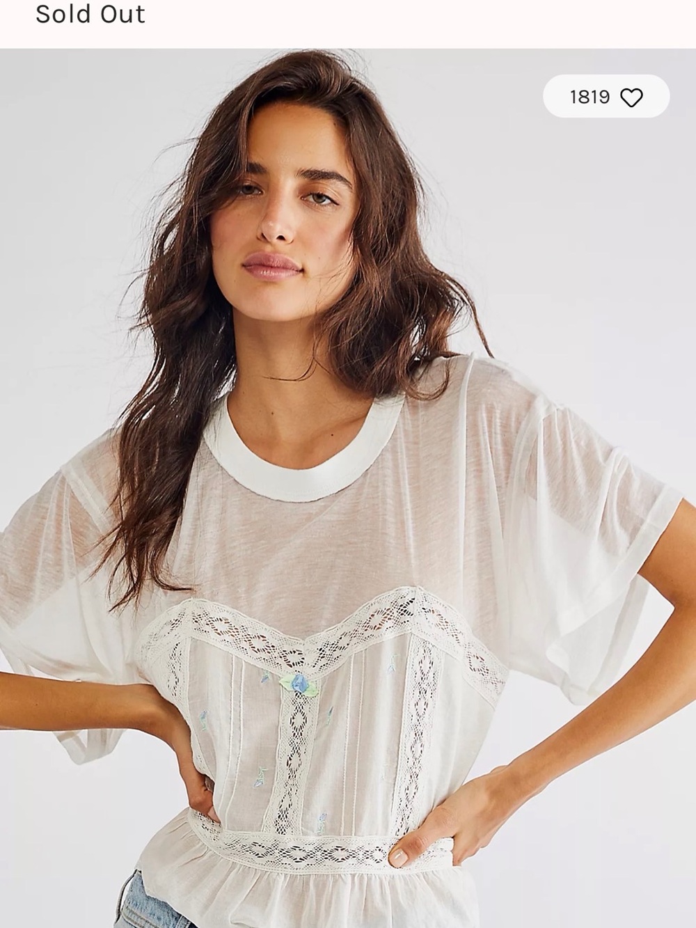 Free People Fall In Love Tee Sz M